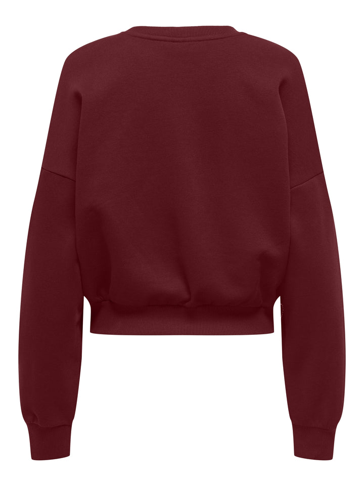 ONLBERIT L/S O-NECK SWT, Cabernet/Heart silver rhinestone 182651002 Bild 2