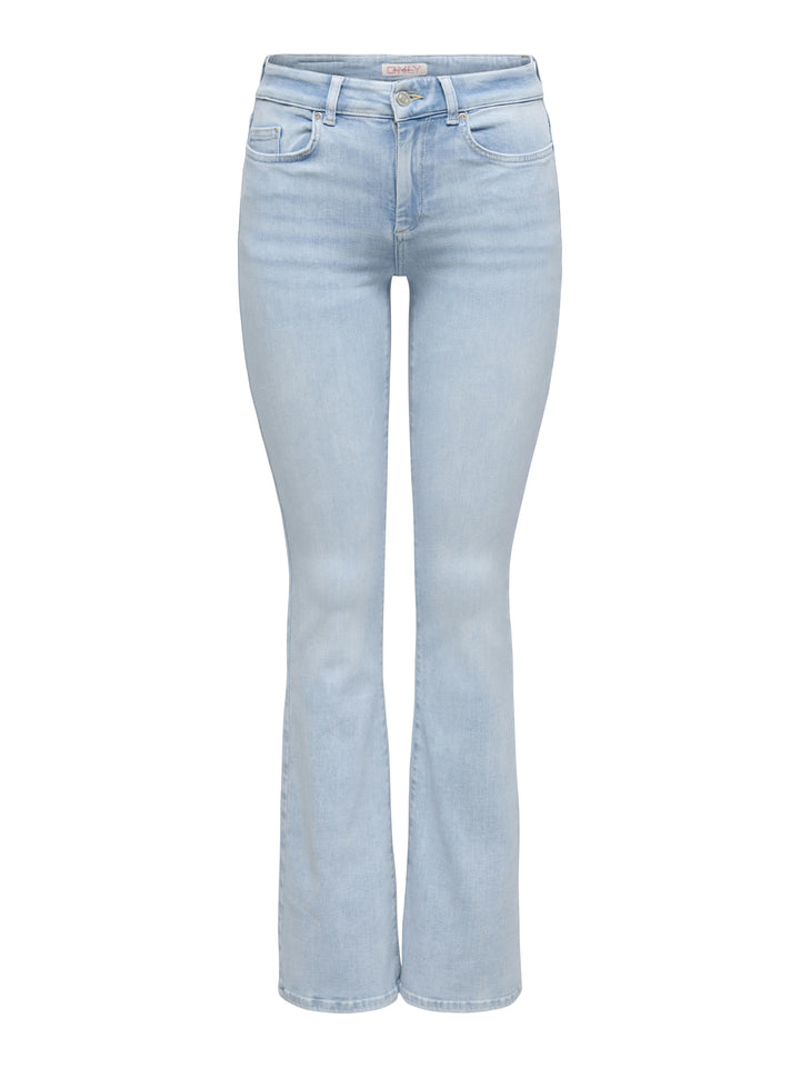 ONLBLUSH MID FLARED DNM CRO495 NOOS, Light Blue Bleached Denim 276598 Bild 1