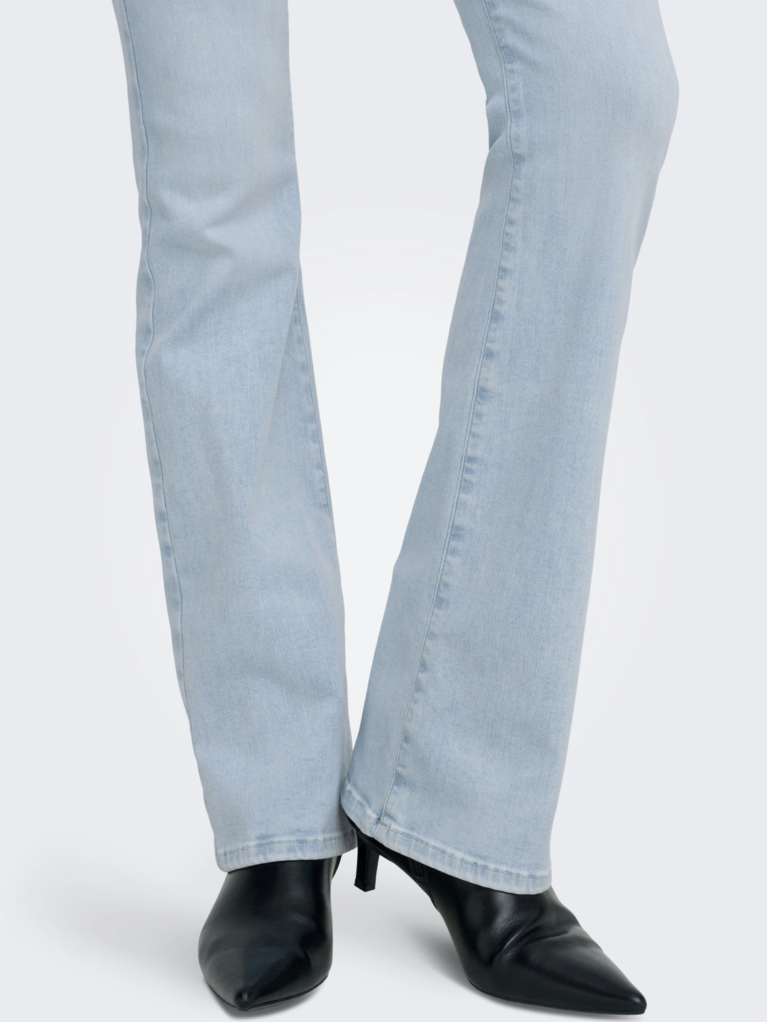 ONLBLUSH MID FLARED DNM CRO495 NOOS, Light Blue Bleached Denim 276598 Bild 6