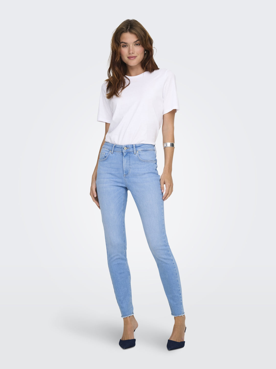ONLBLUSH MID SK ANK RW DNM REA130 N, Light Blue Denim 177934 Bild 4