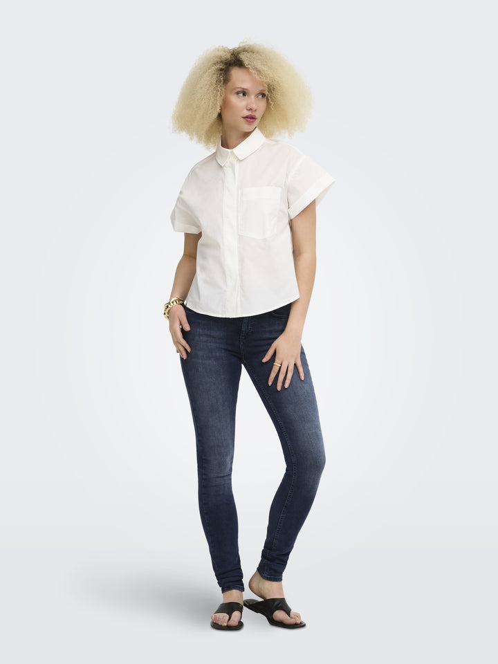 ONLBLUSH MID SKINNY DNM REA409 NOOS, Blue Black Denim 263995 Bild 4