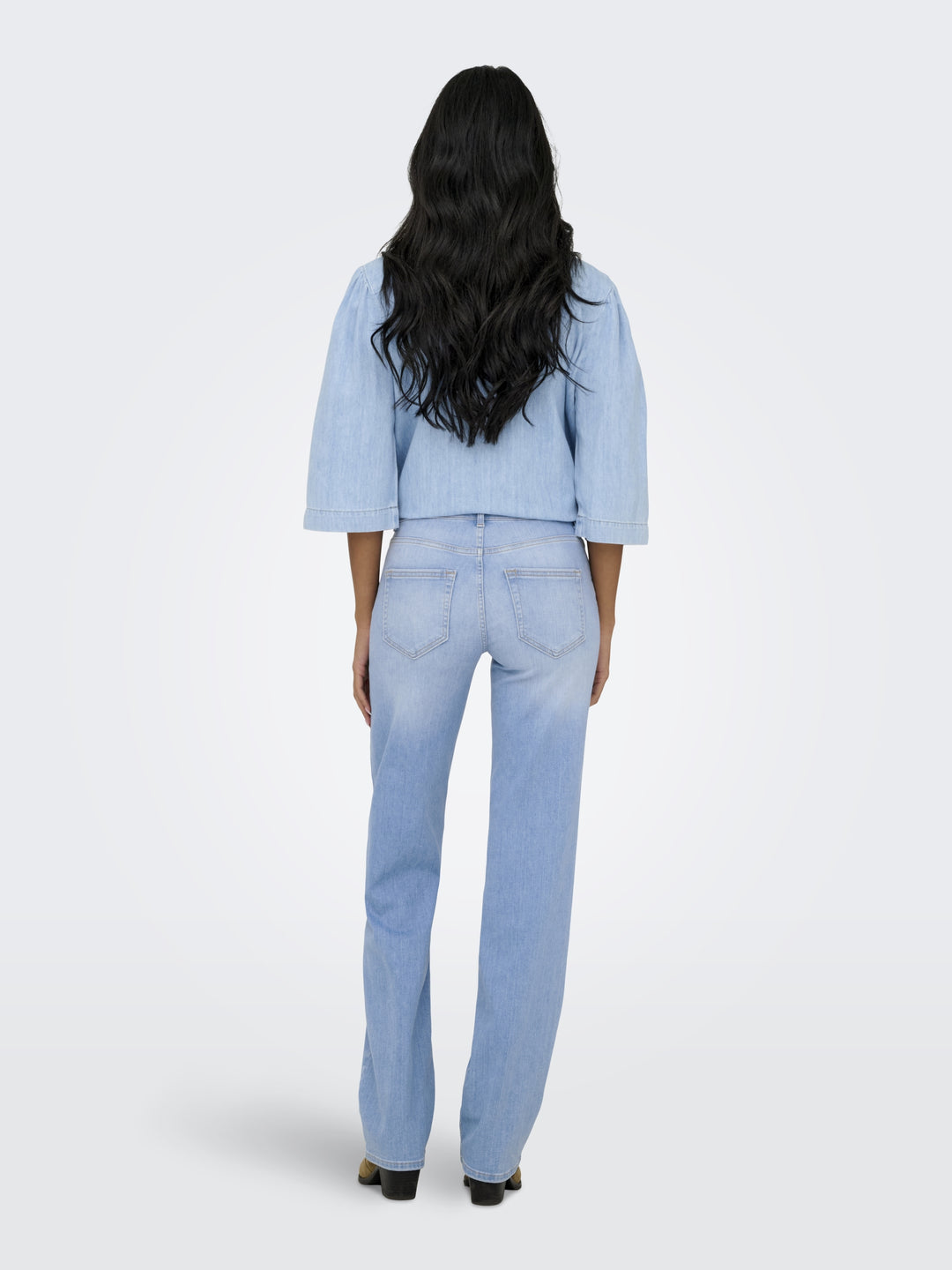 ONLBLUSH MID STRAIGHT DNM REA828 NO, Light Blue Denim 177934 Bild 3
