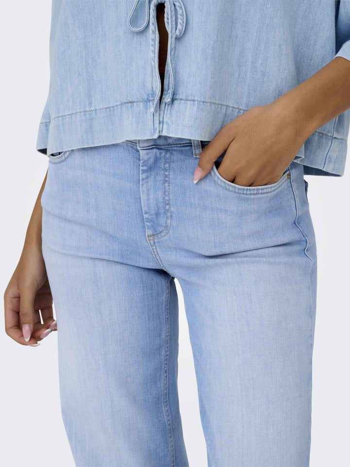 ONLBLUSH MID STRAIGHT DNM REA828 NO, Light Blue Denim 177934 Bild 5