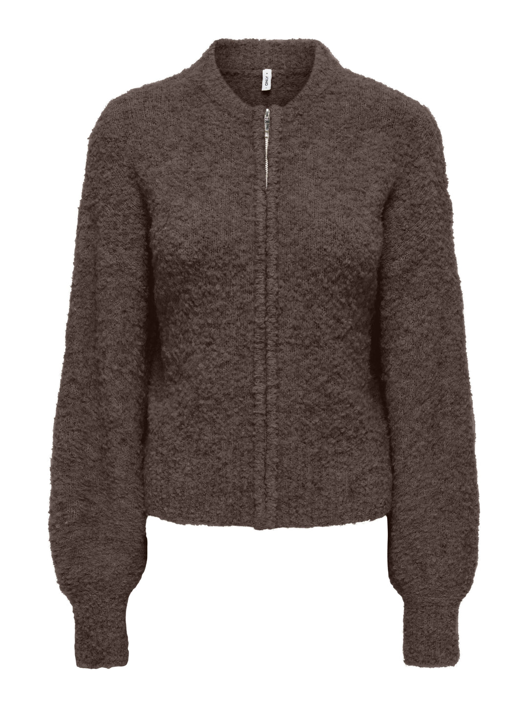 ONLBOUBLE LS O-NECK ZIP CARDIGAN KN, Bracken/Mel/Silver Zip 264056003 Bild 1