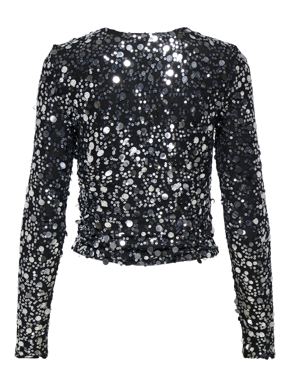 ONLCATINA LS SEQUINS TOP WVN, Silver 177931 Bild 2