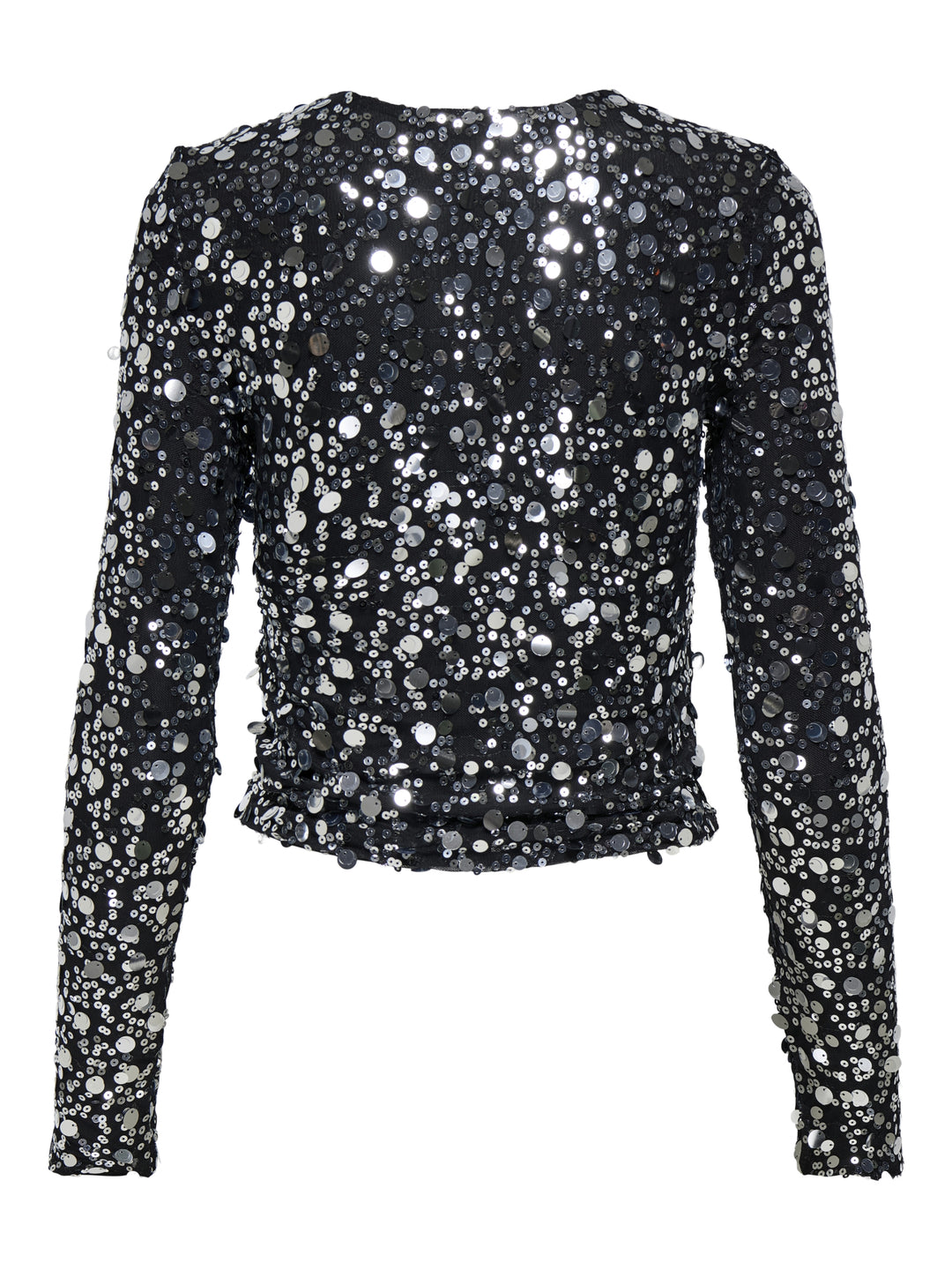 ONLCATINA LS SEQUINS TOP WVN, Silver 177931 Bild 2