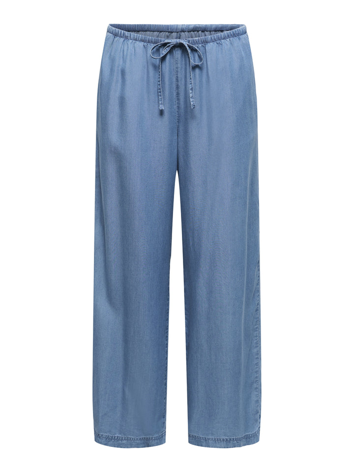 ONLCHARIS LIFE PULL UP TIE PANTS WV, Medium Blue Denim 179695 Bild 1