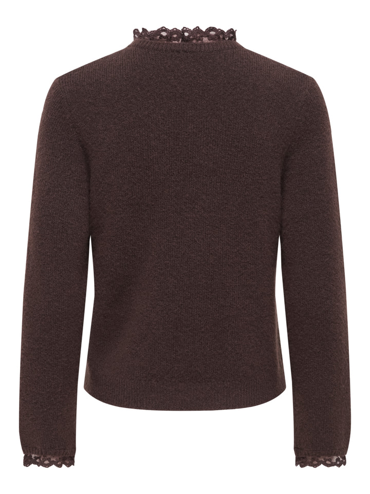 ONLCHER LS DETAIL O-NECK KNT, Deep Mahogany/Mel/Dtm Lace 212012001 Bild 2