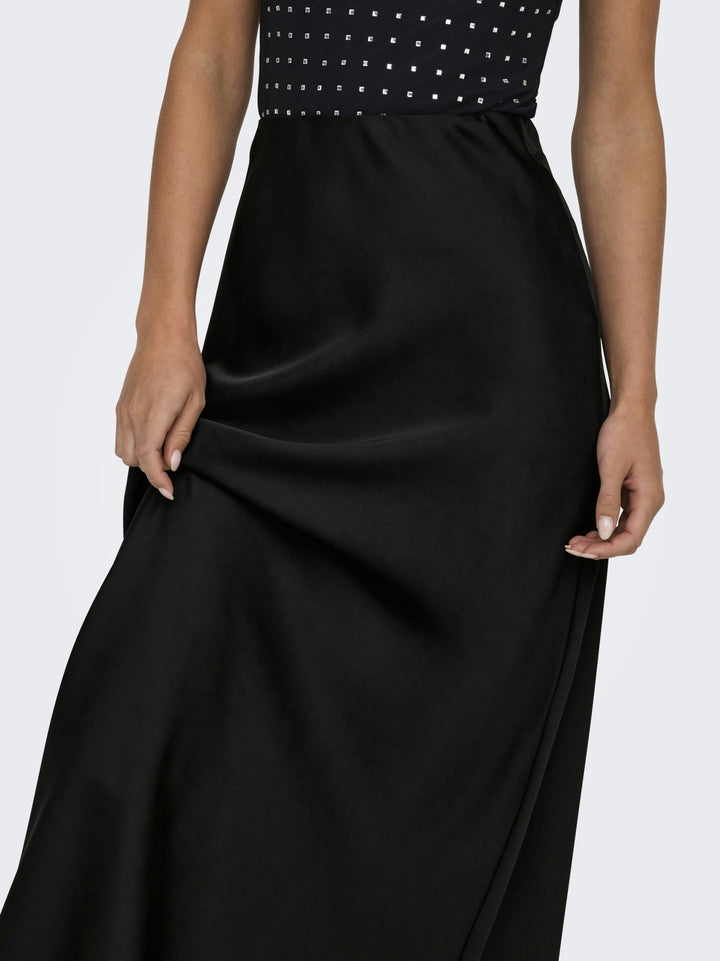 ONLCHIGO ANKEL SATIN SKIRT NOOS WVN, Black 177911 Bild 4
