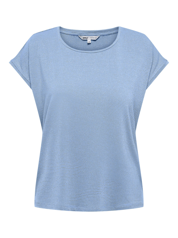 ONLCLAUDIA S/S GLITTER TOP NOOS JRS, Open Air/GOLD LUREX STRIPE 300399001 Bild 1