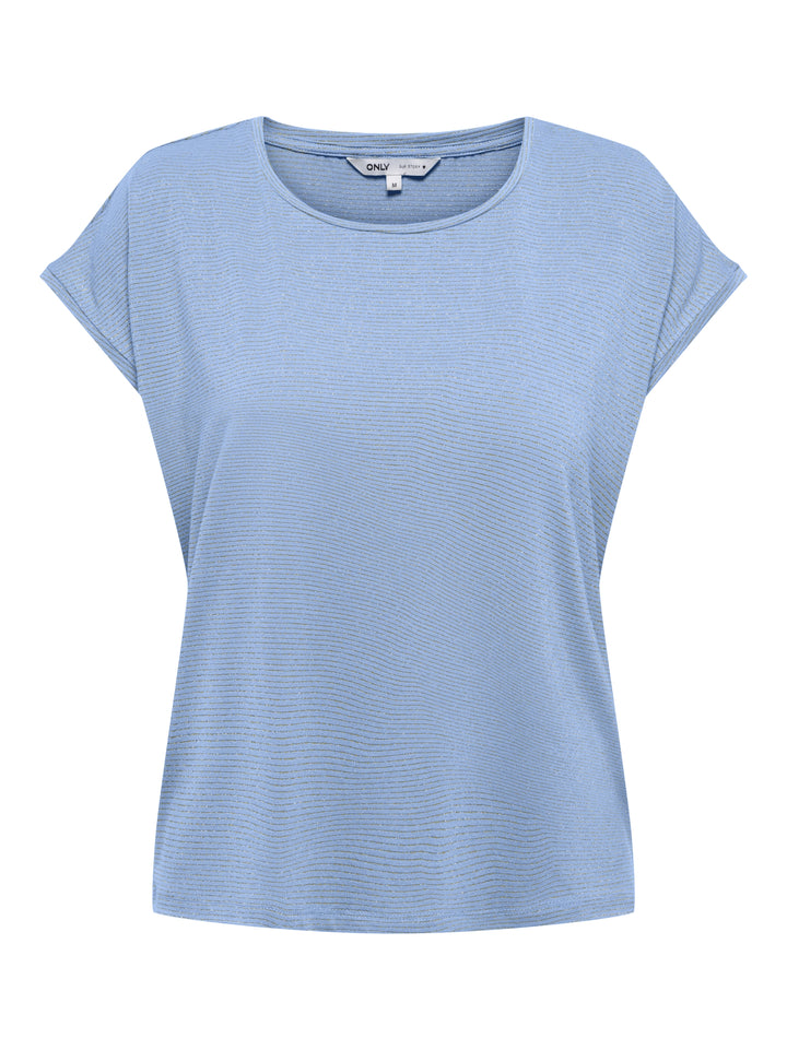 ONLCLAUDIA S/S GLITTER TOP NOOS JRS, Open Air/GOLD LUREX STRIPE 300399001 Bild 1