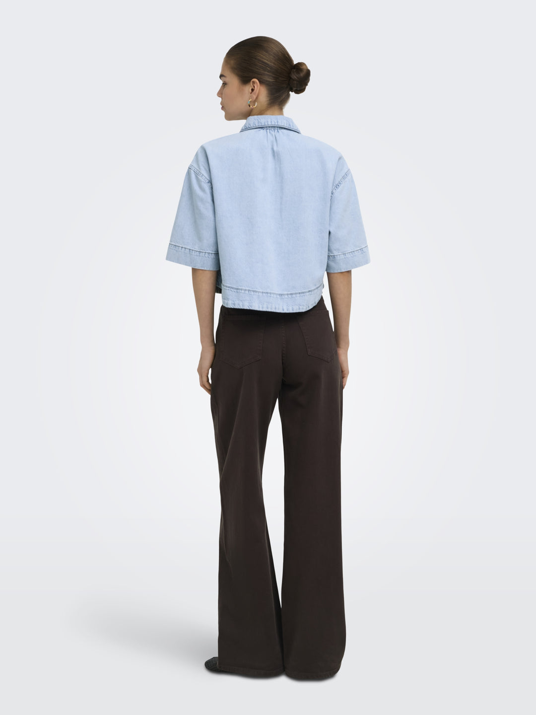 ONLCLEO LIFE SS CROP DNM SHIRT PIM, Light Blue Denim 177934 Bild 5