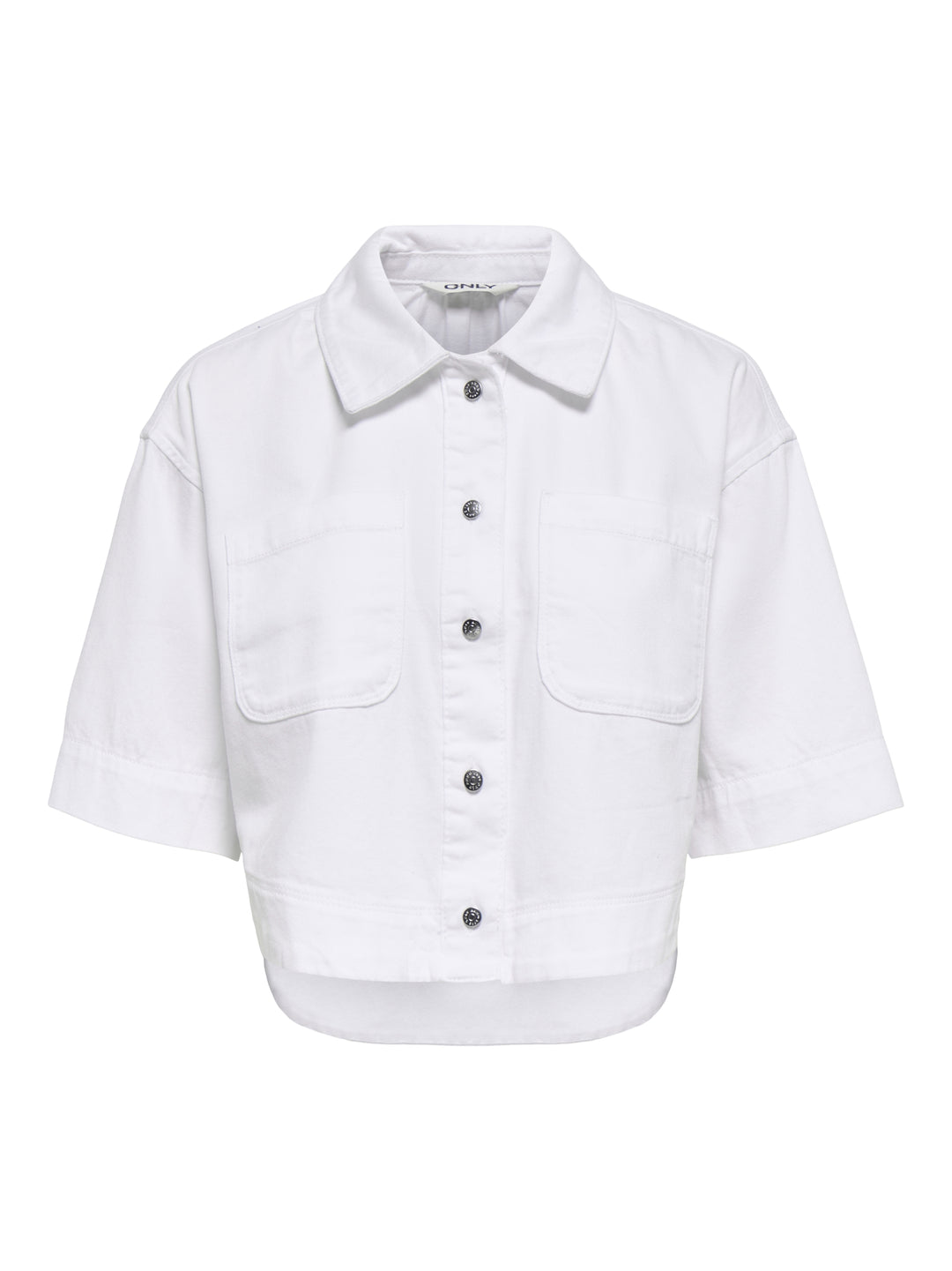 ONLCLEO LIFE SS CROP DNM SHIRT PIM, White Denim 179707 Bild 1