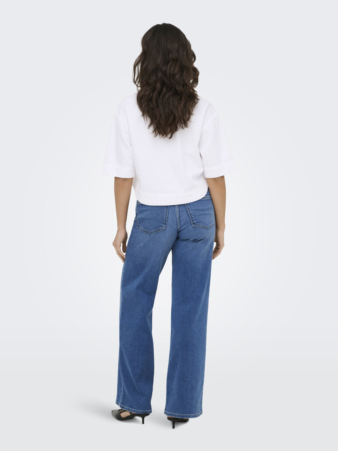 ONLCLEO LIFE SS CROP DNM SHIRT PIM, White Denim 179707 Bild 5