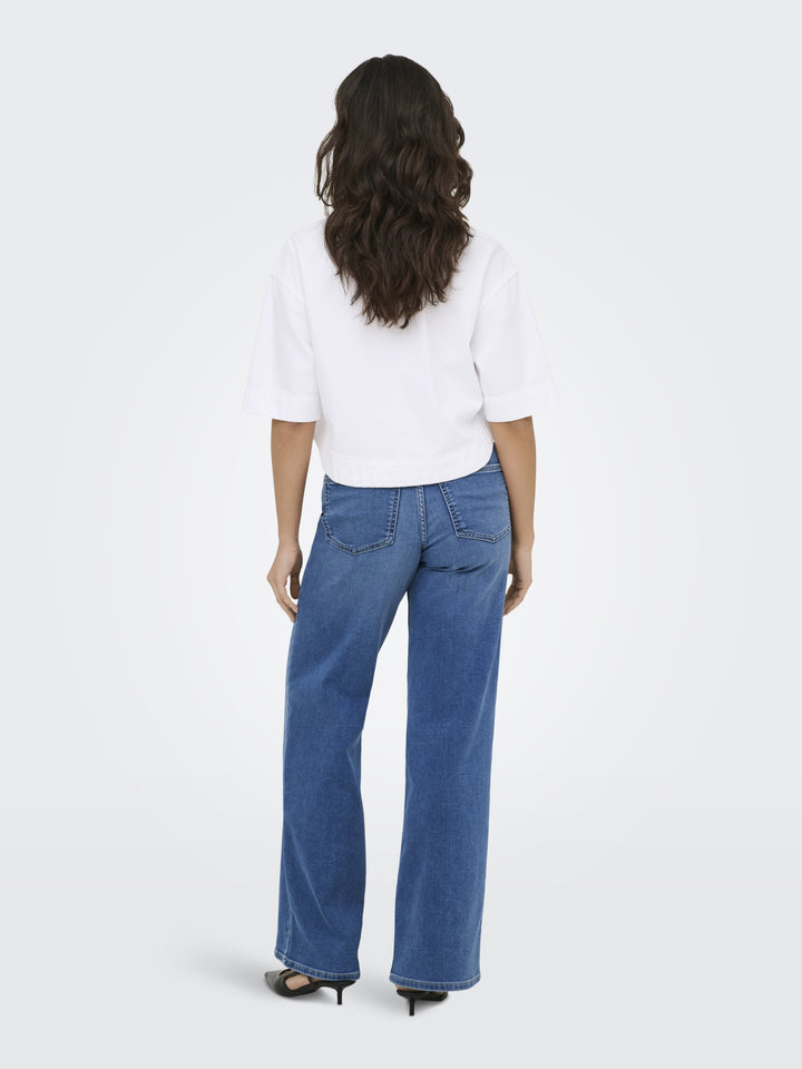 ONLCLEO LIFE SS CROP DNM SHIRT PIM, White Denim 179707 Bild 5