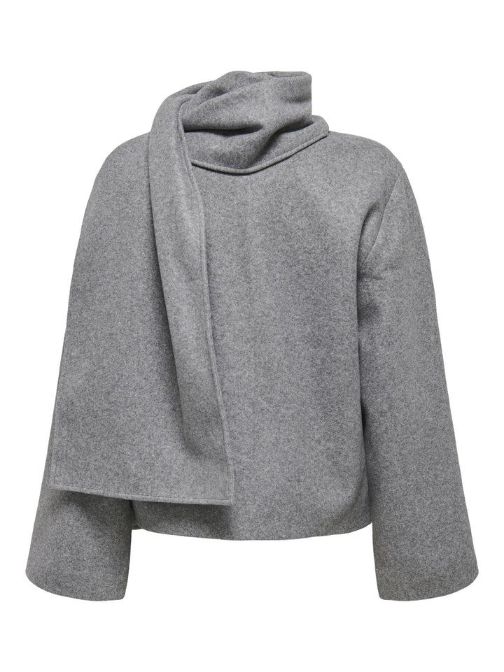 ONLELBA LIFE SCARF JACKET CC OTW, Medium Grey Melange/w.Rose Lining 179075001 Bild 2