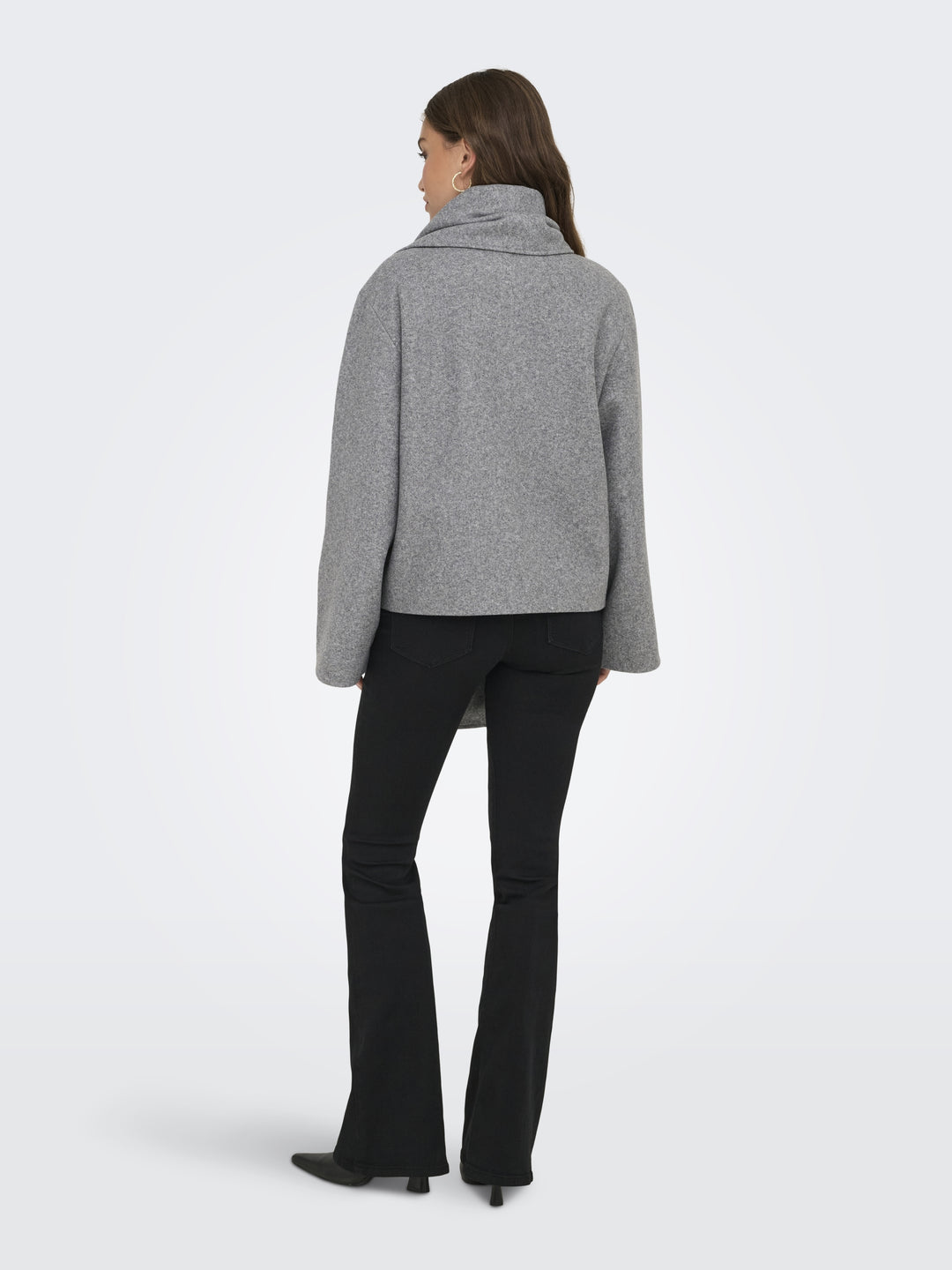 ONLELBA LIFE SCARF JACKET CC OTW, Medium Grey Melange/w.Rose Lining 179075001 Bild 6