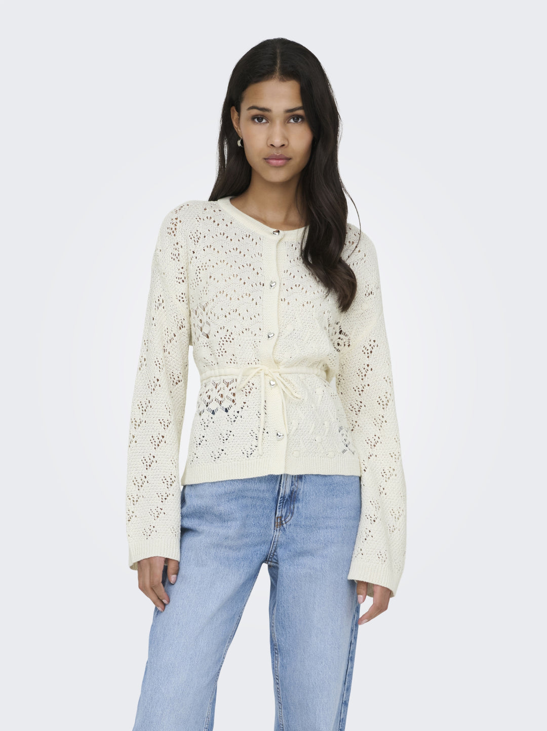 ONLELKE LIFE LS CARDIGAN CC KNT, Birch/SIlver Heart Button 180083001 Bild 11