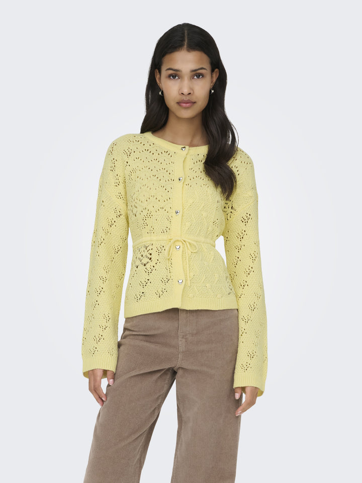 ONLELKE LIFE LS CARDIGAN CC KNT, Sunlight/SIlver Heart Button 290575001 Bild 4