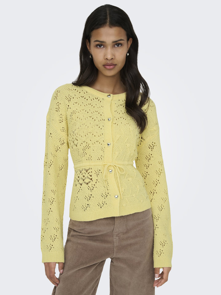 ONLELKE LIFE LS CARDIGAN CC KNT, Sunlight/SIlver Heart Button 290575001 Bild 7