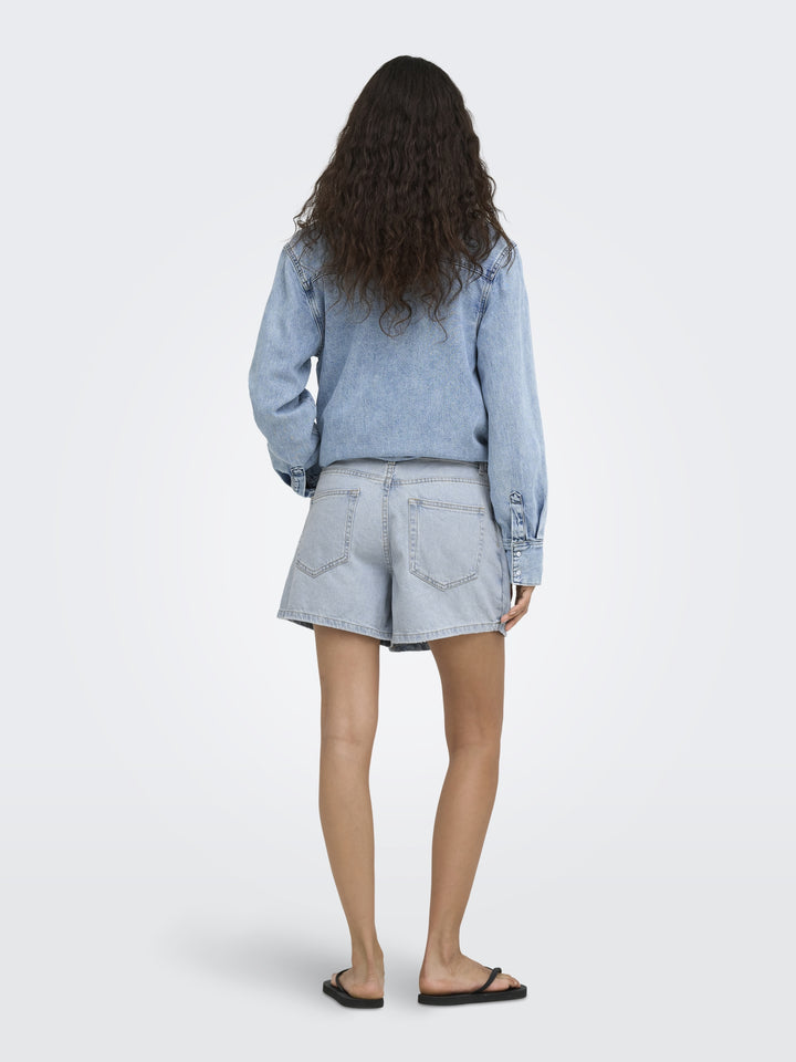ONLELLIE REG DNM SKORT TAI, Light Blue Denim 177934 Bild 5