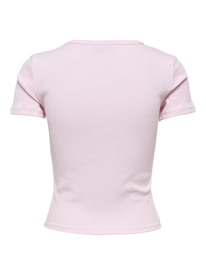ONLELVA JUNE EMB S/S TEE JRS NOOS, Ballerina/ZINFANDEL BOW 180037013 Bild 2