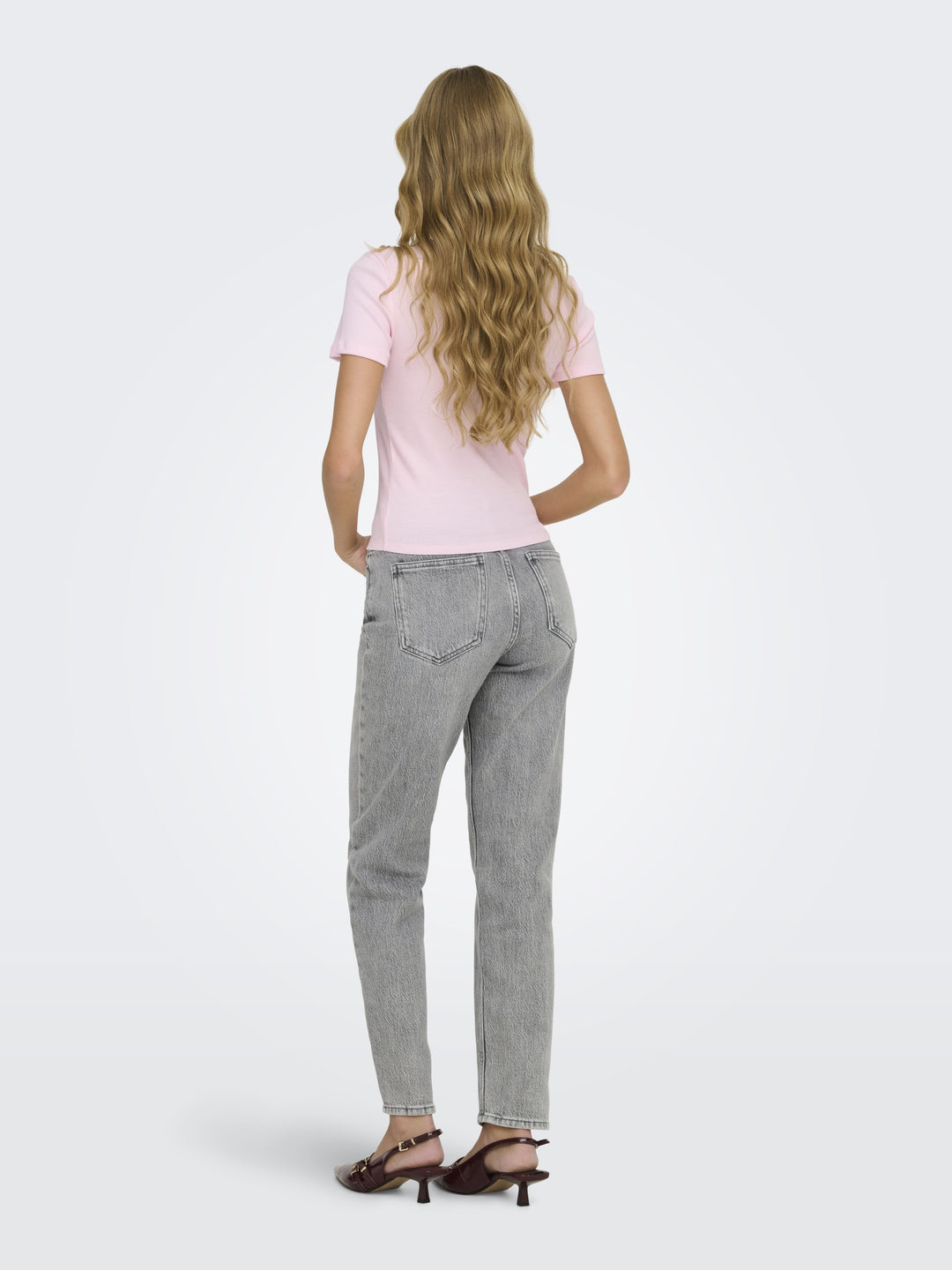 ONLELVA JUNE EMB S/S TEE JRS NOOS, Ballerina/ZINFANDEL BOW 180037013 Bild 7