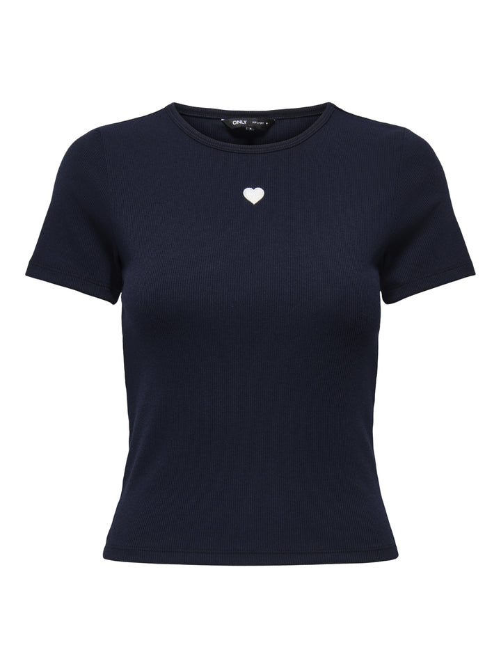 ONLELVA JUNE EMB S/S TEE JRS NOOS, Night Sky/CD HEART 194962004 Bild 1