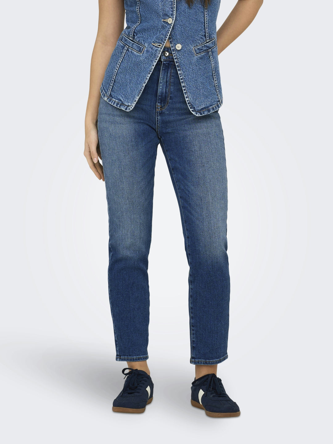 ONLEMILY ICON HW STR ANK DNM CRO306, Medium Blue Denim 179695 Bild 3
