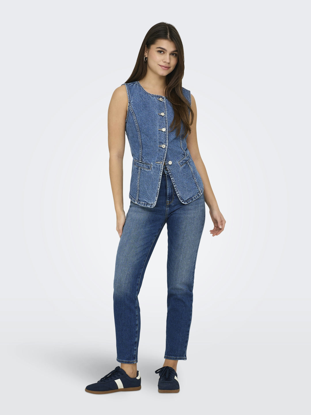 ONLEMILY ICON HW STR ANK DNM CRO306, Medium Blue Denim 179695 Bild 6
