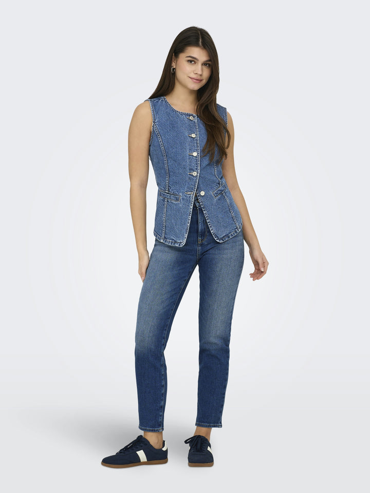 ONLEMILY ICON HW STR ANK DNM CRO306, Medium Blue Denim 179695 Bild 6