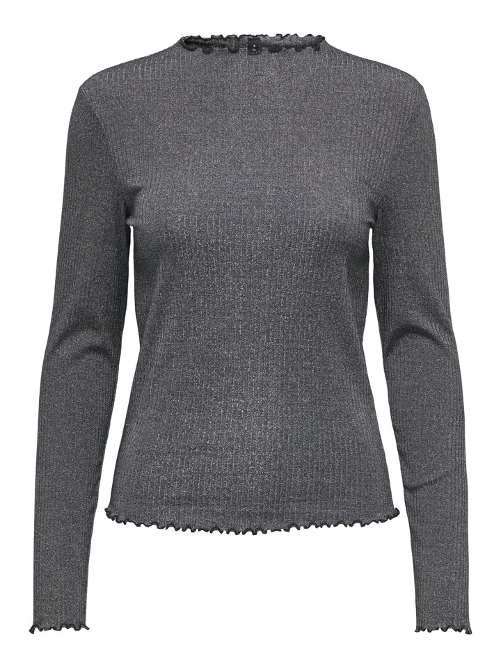 ONLEMMA LIFE LS GLITTER TOP JRS NOO, Black/Silver glitter 177911001 Bild 1