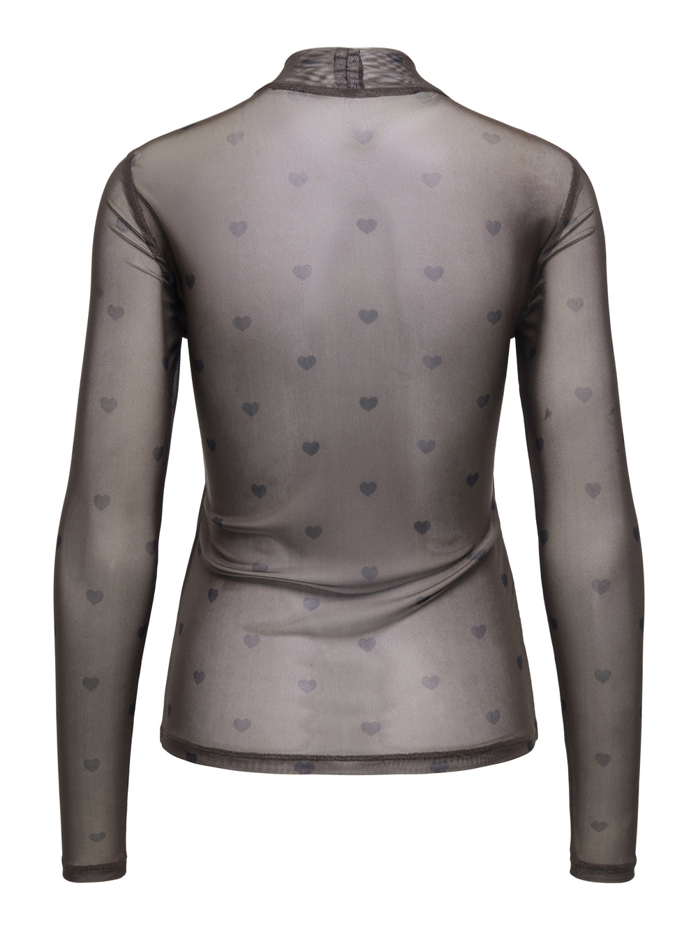 ONLERICA MESH L/S TOP JRS NOOS, Coffee Bean/Black heart 237375015 Bild 2