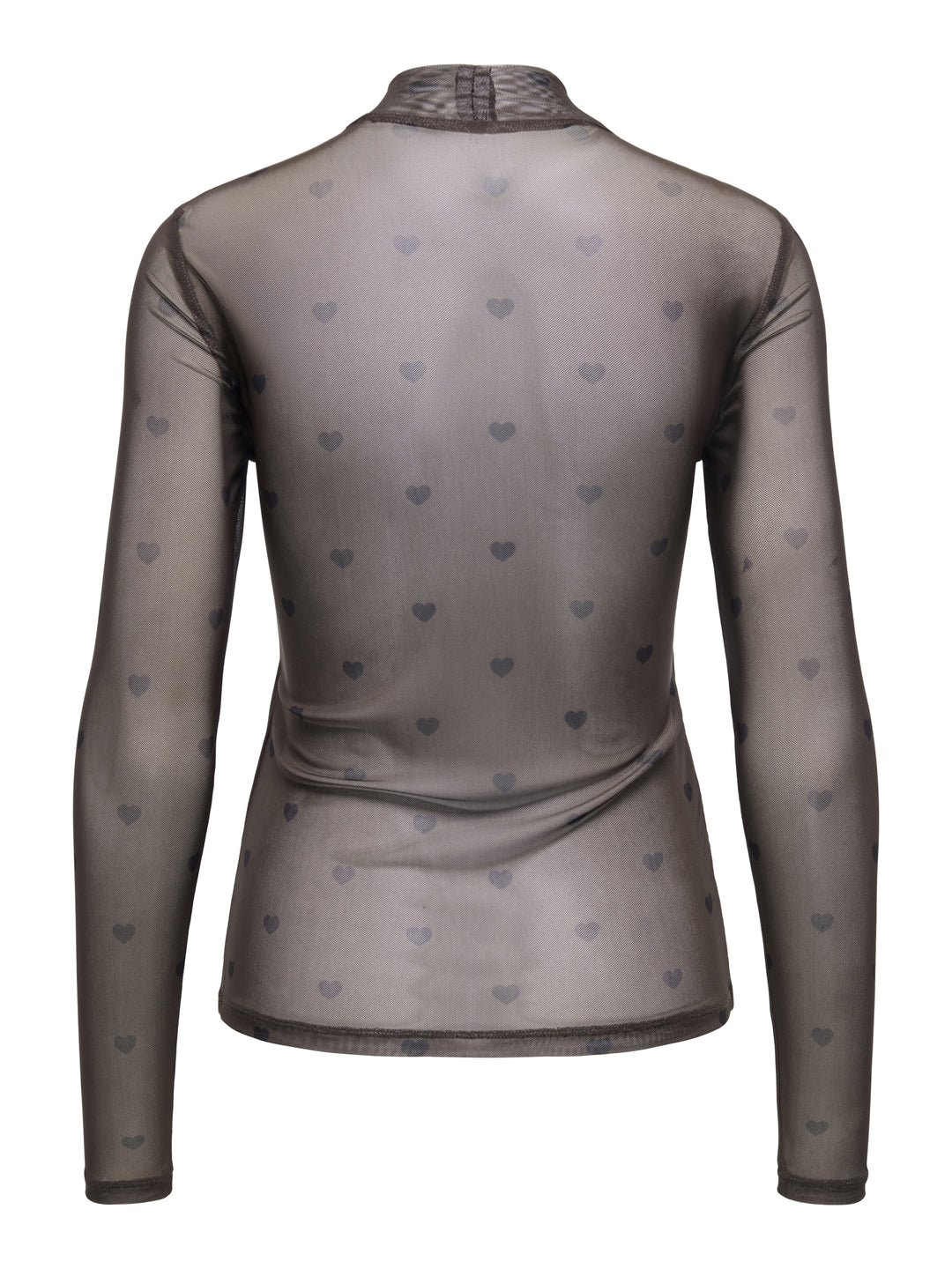 ONLERICA MESH L/S TOP JRS NOOS, Coffee Bean/Black heart 237375015 Bild 2