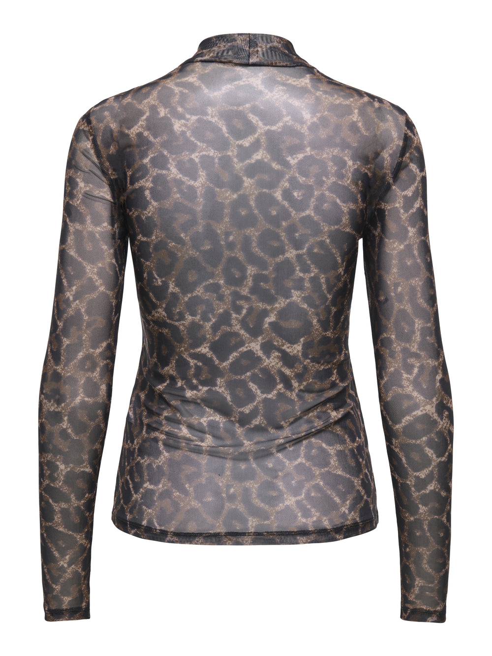 ONLERICA MESH L/S TOP JRS NOOS, Raw Umber/Black leo vibe 253215016 Bild 2