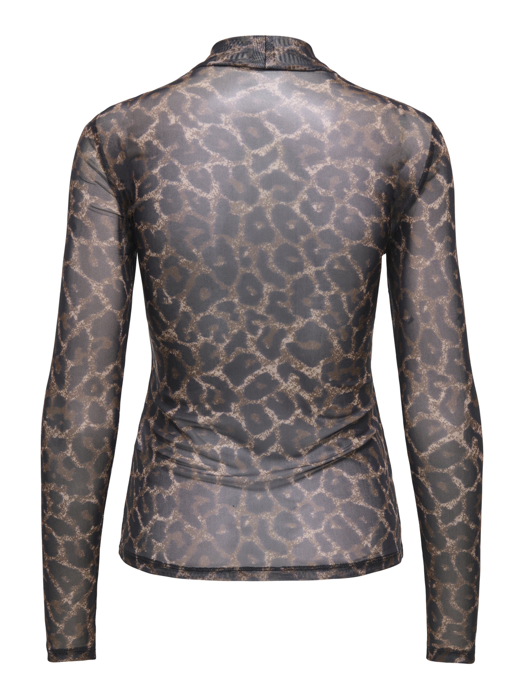 ONLERICA MESH L/S TOP JRS NOOS, Raw Umber/Black leo vibe 253215016 Bild 2