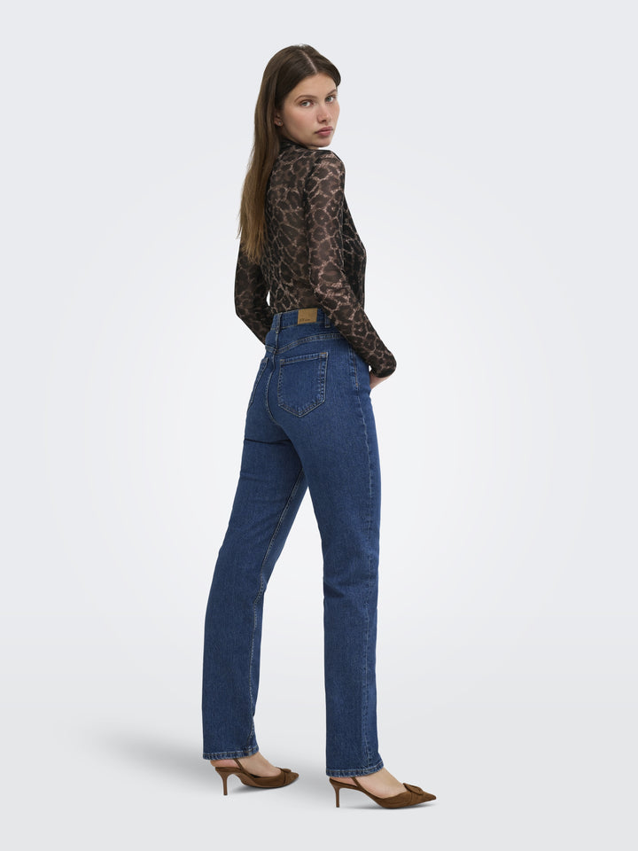 ONLERICA MESH L/S TOP JRS NOOS, Raw Umber/Black leo vibe 253215016 Bild 5