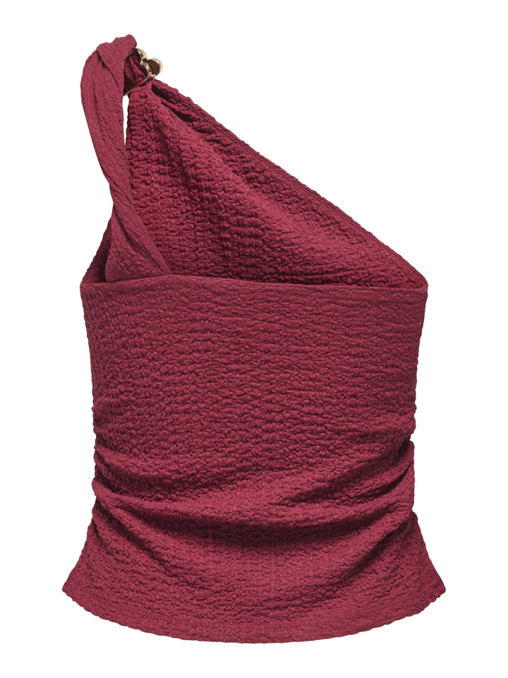 ONLERIKKA ASSYMETRIC CRINKLE TOP PN, Brick Red 234335 Bild 2