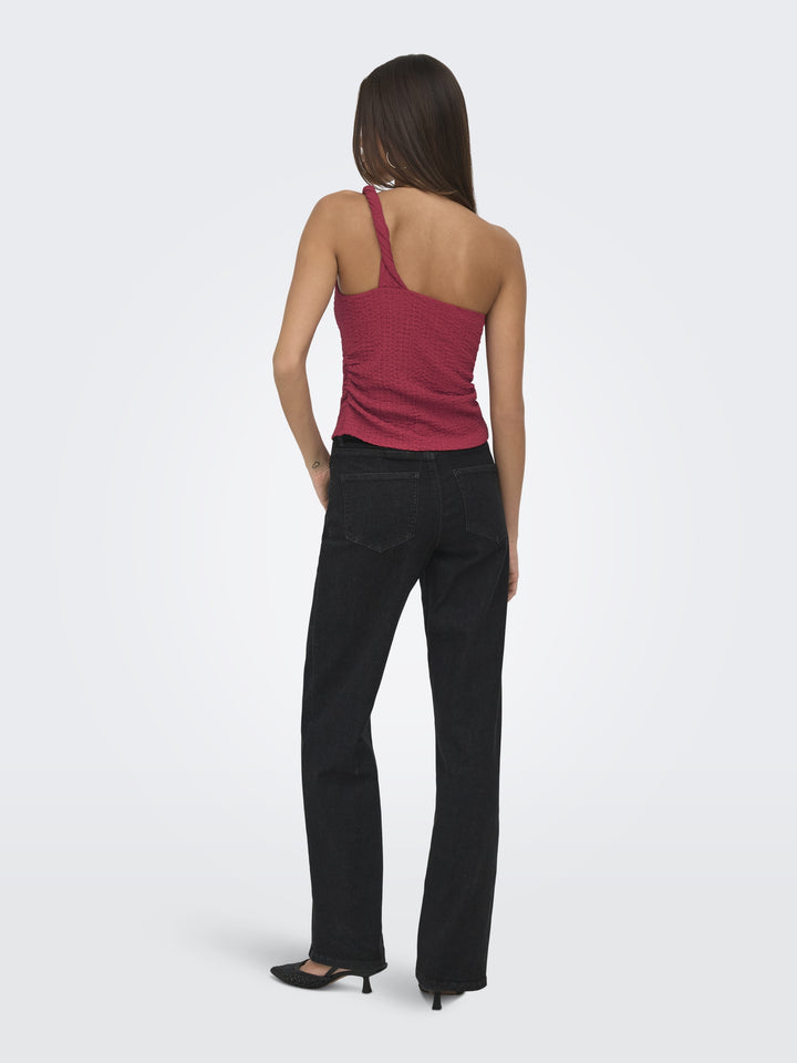 ONLERIKKA ASSYMETRIC CRINKLE TOP PN, Brick Red 234335 Bild 5