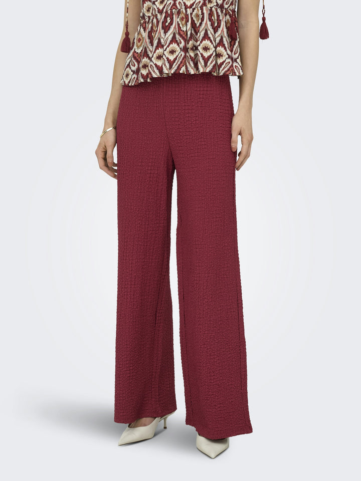 ONLERIKKA HW WIDE CRINKLE PANT PNT, Brick Red 234335 Bild 4