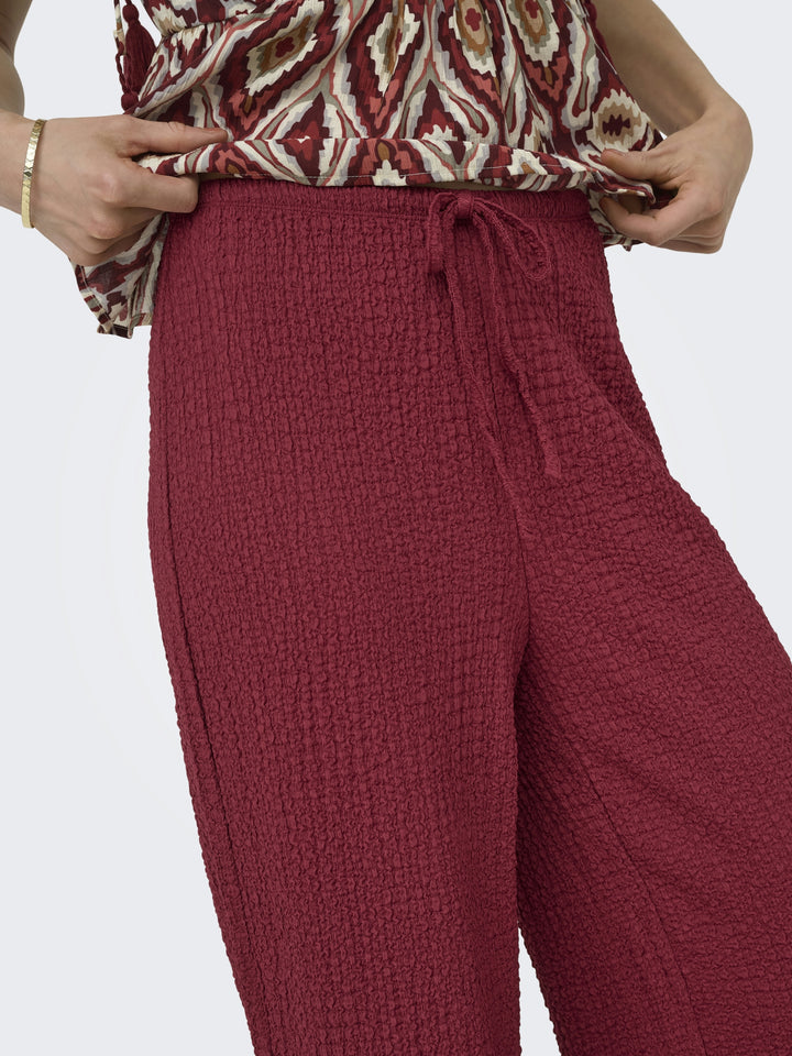 ONLERIKKA HW WIDE CRINKLE PANT PNT, Brick Red 234335 Bild 6