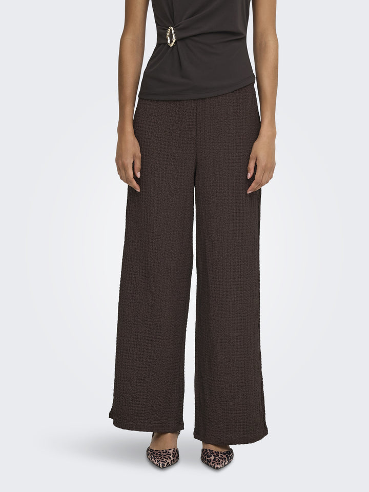 ONLERIKKA HW WIDE CRINKLE PANT PNT, Coffee Bean 237375 Bild 4