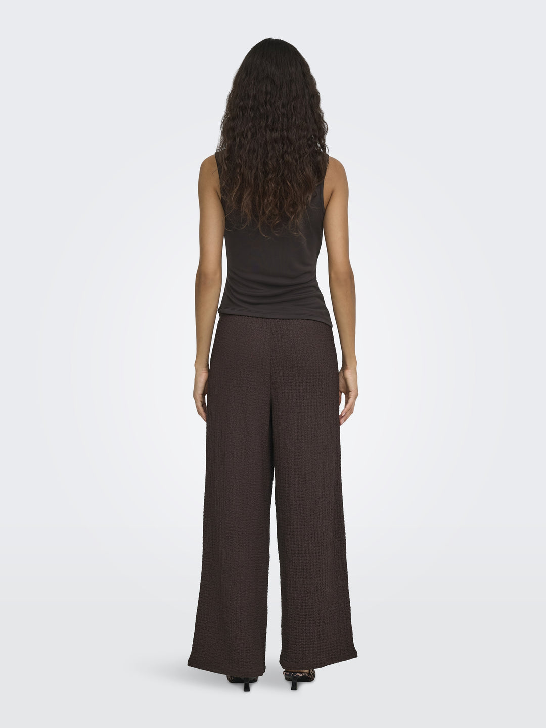 ONLERIKKA HW WIDE CRINKLE PANT PNT, Coffee Bean 237375 Bild 5