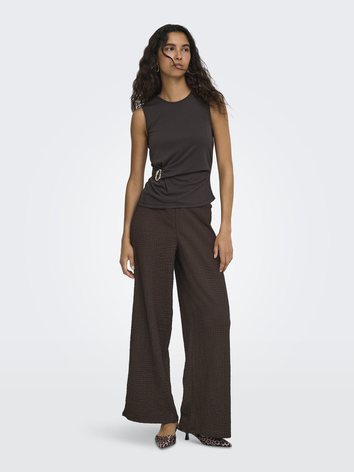 ONLERIKKA HW WIDE CRINKLE PANT PNT, Coffee Bean 237375 Bild 6