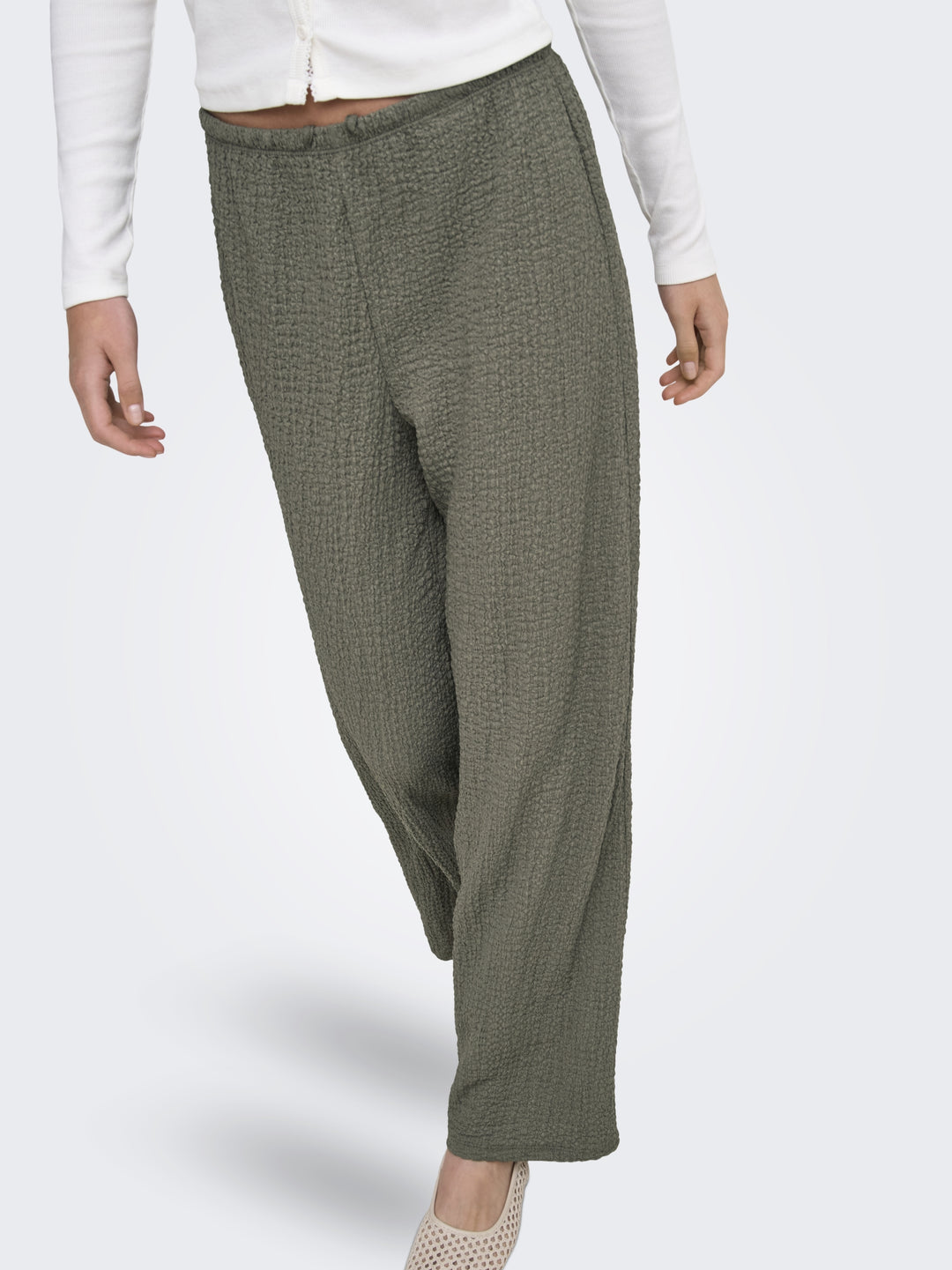 ONLERIKKA HW WIDE CRINKLE PANT PNT, Smokey Olive 303968 Bild 6