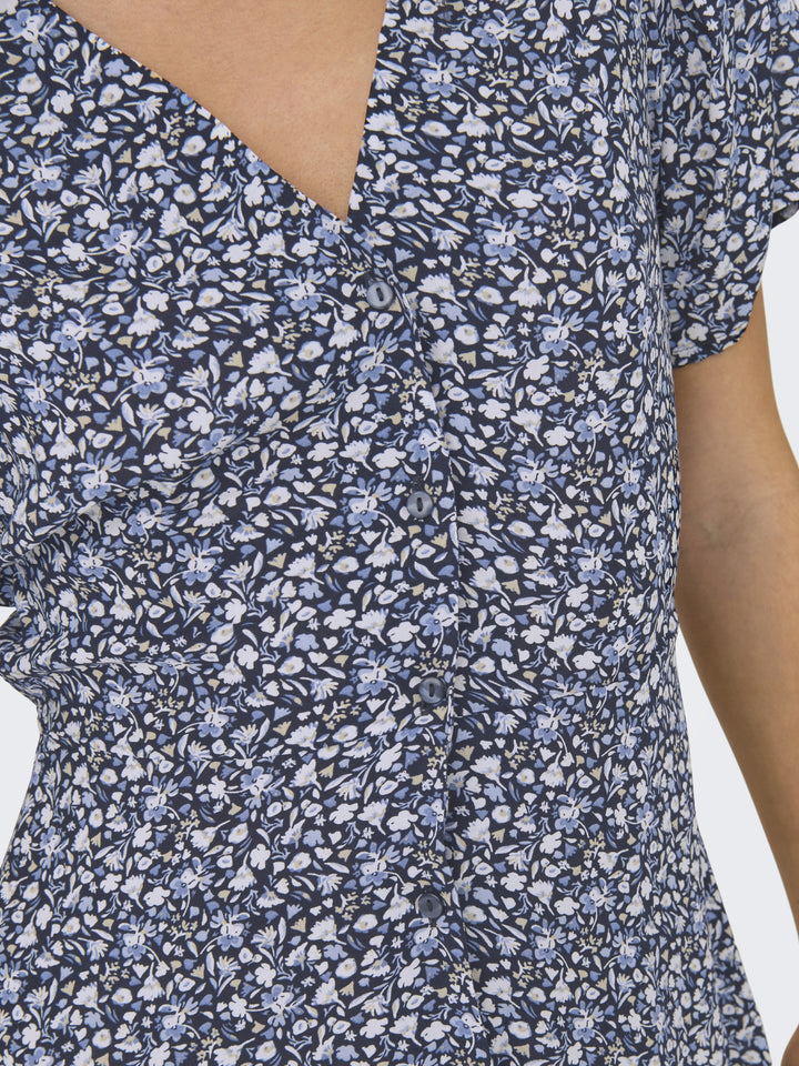 ONLEVIDA S/S SHORT DRESS WVN NOOS, Night Sky/SOFIA WHITE BLUE DITSY 194962026 Bild 6