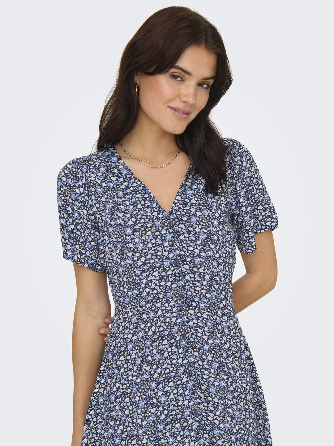 ONLEVIDA S/S SHORT DRESS WVN NOOS, Night Sky/SOFIA WHITE BLUE DITSY 194962026 Bild 7