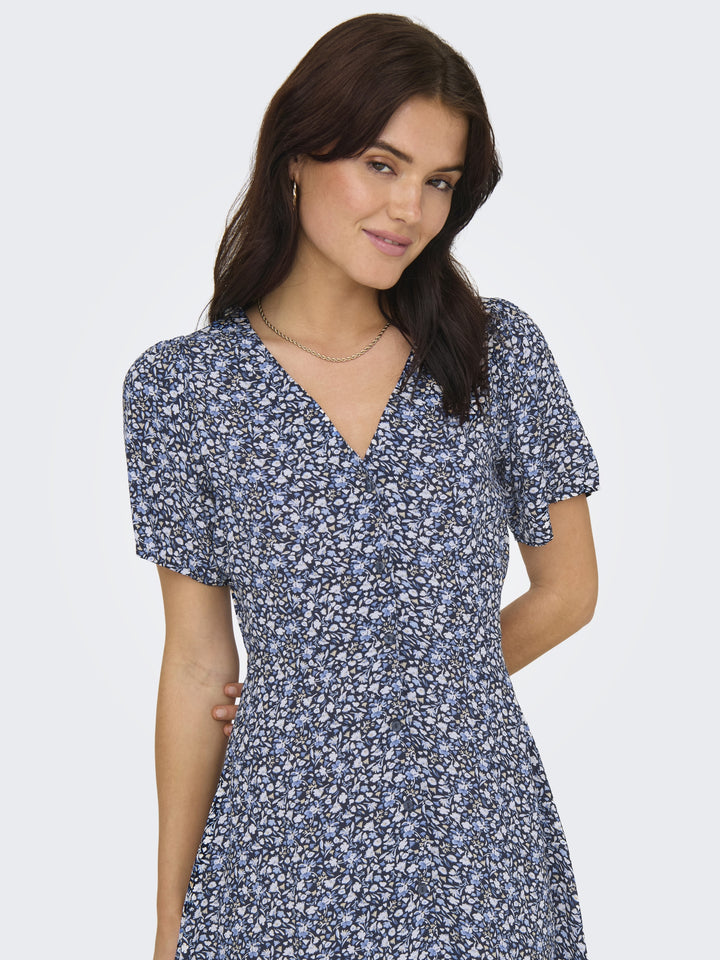 ONLEVIDA S/S SHORT DRESS WVN NOOS, Night Sky/SOFIA WHITE BLUE DITSY 194962026 Bild 7