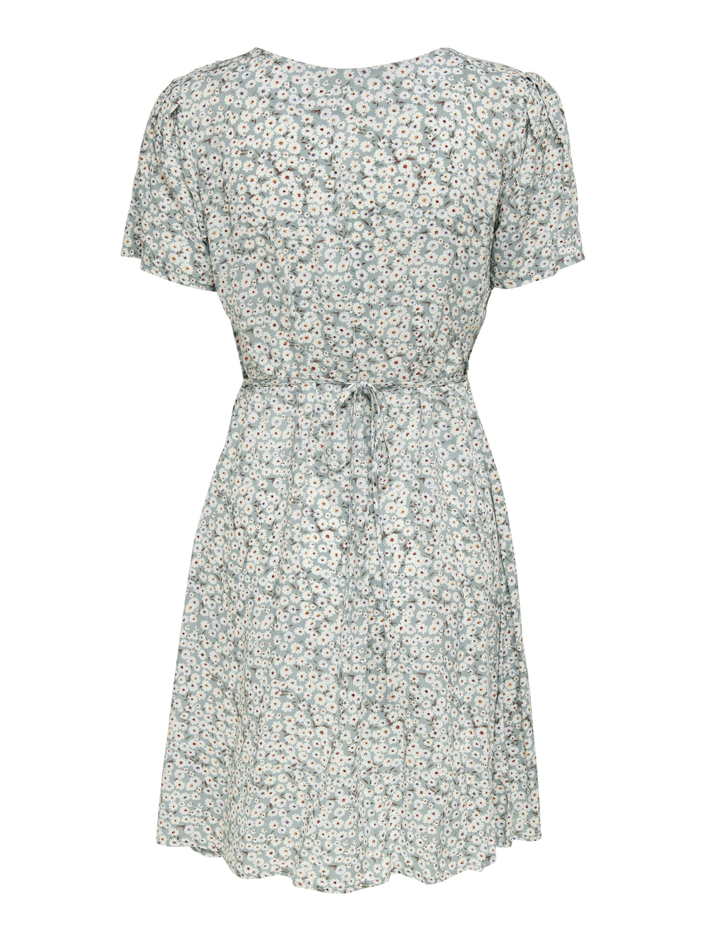 ONLEVIDA S/S SHORT DRESS WVN NOOS, Gray Mist/FLOWER 198769004 Bild 2