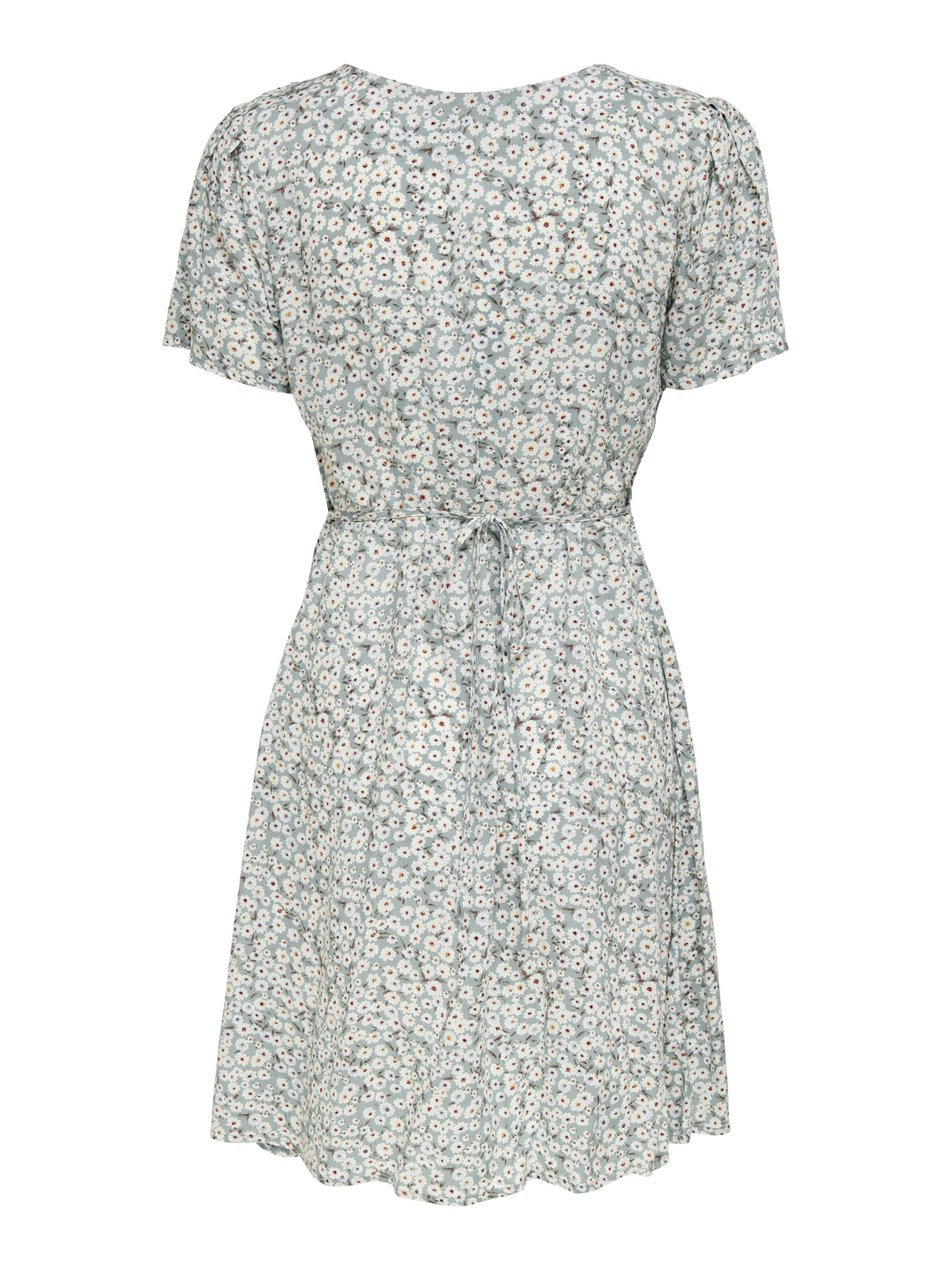 ONLEVIDA S/S SHORT DRESS WVN NOOS, Gray Mist/FLOWER 198769004 Bild 2